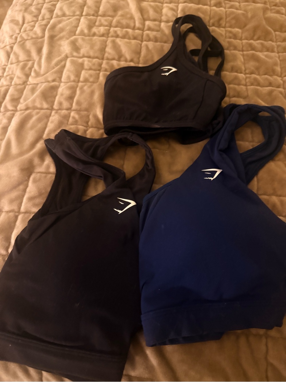 Gymshark Women's Sports Bra 3-Pack - Black & Navy